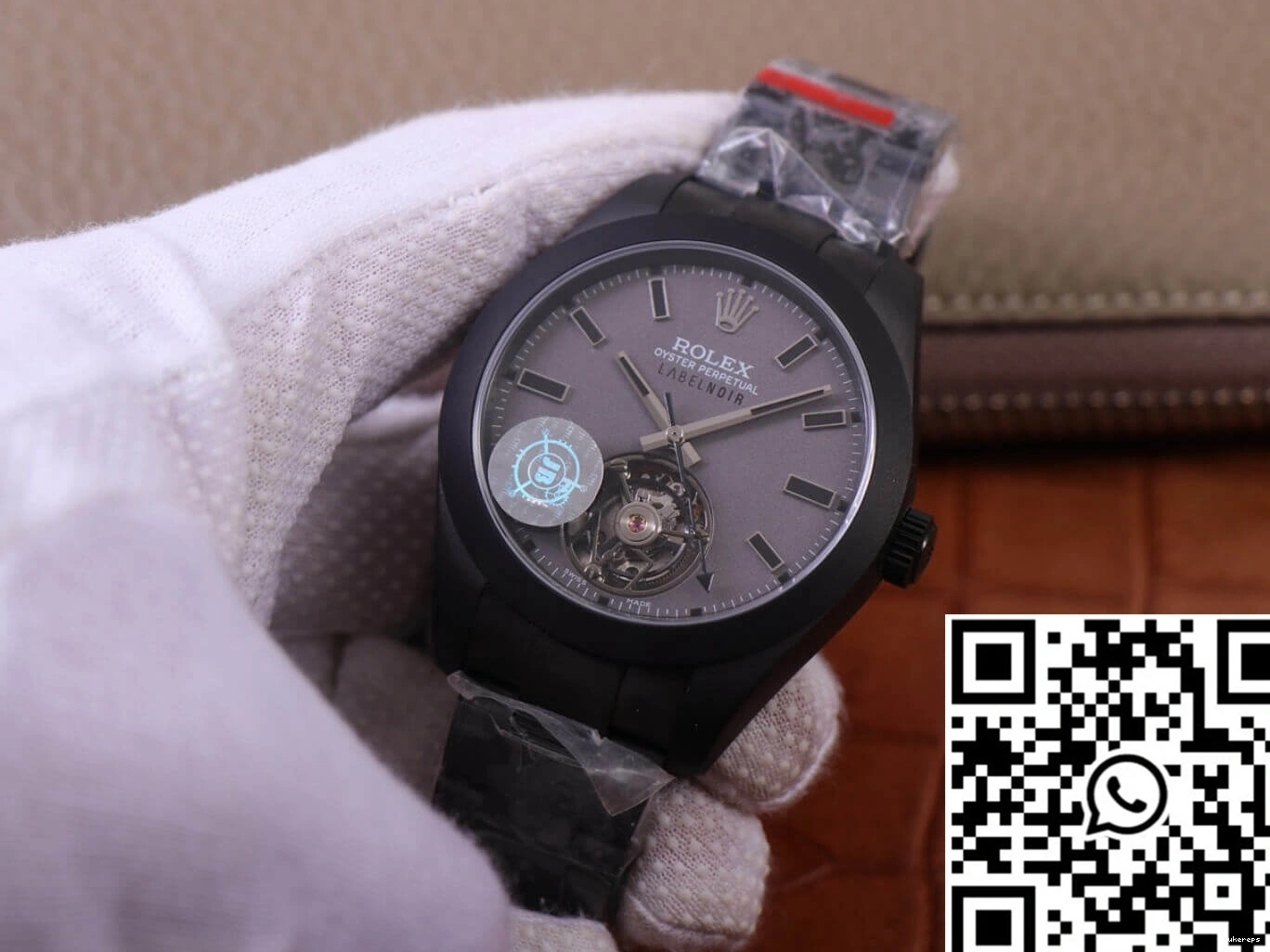 case Label Base Black LNT01HS-001 Design Replica Noir Rolex Milgauss watch Factory 116400 JB 0407